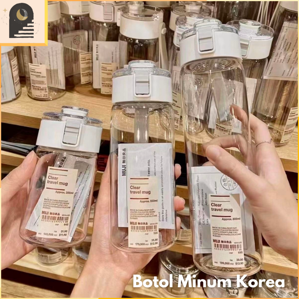 Jual Segera Either.id - Botol Minum Putih Transparan Bening Estetik ...