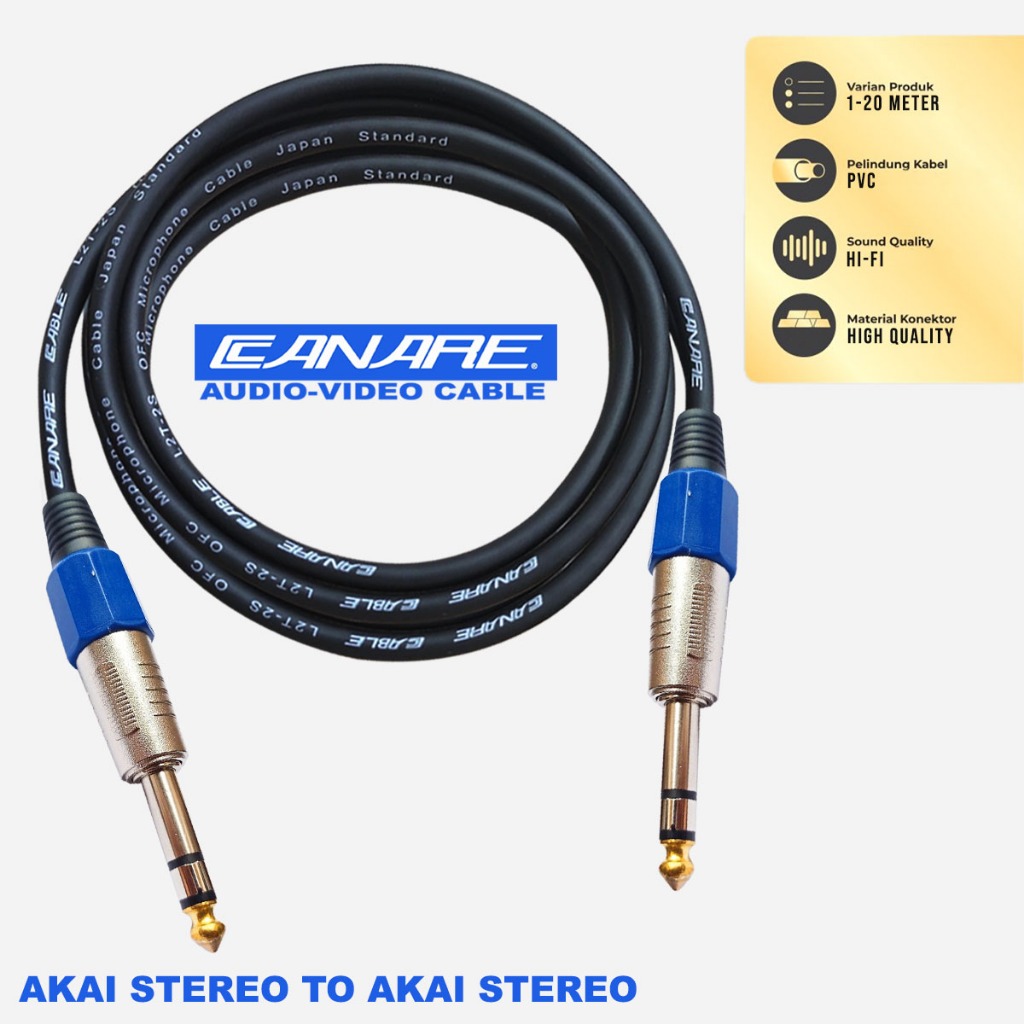 Jual Kabel Audio Canare Kabel Mic Jack Akai Stereo To Akai Stereo