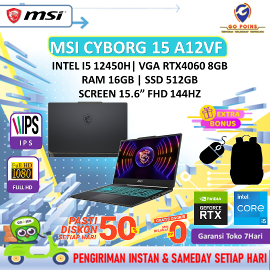 Jual Msi Cyborg Vf Rtx Intel I H Ram Gb Ssd Gb Inch Full Hd Ips Hz