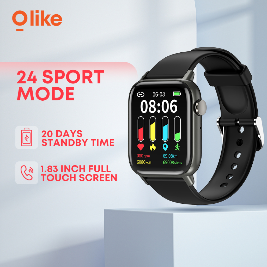 Jual OLIKE SMARTWATCH GPS TOUCH SCREEN 1.83" WATERPROOF FITNES TRACKER