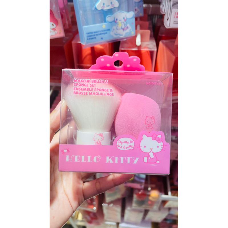 Jual Miniso New Sanrio Make up set Brush & Sponge make up Hello kitty