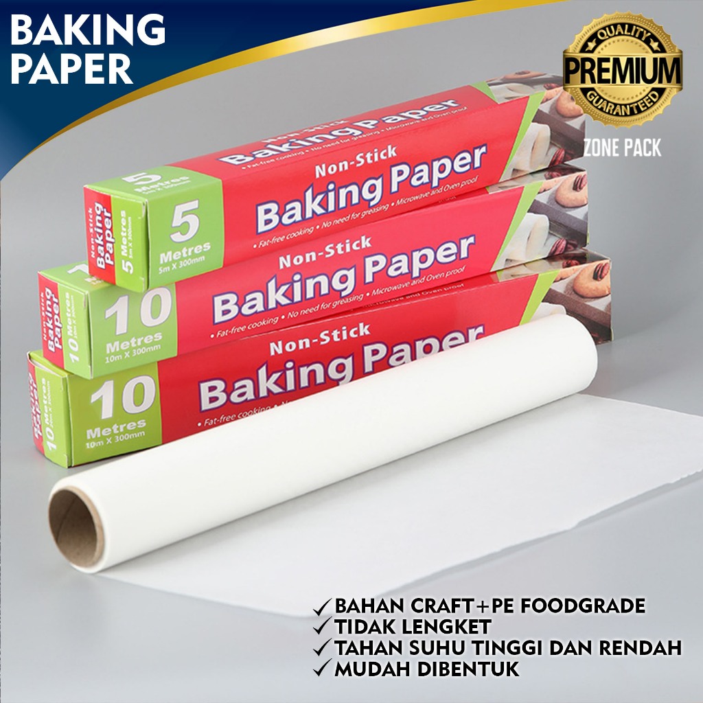 Jual Kertas Panggang Roti |Baking Paper Non-Stick |Kertas Roti Alas Kue ...