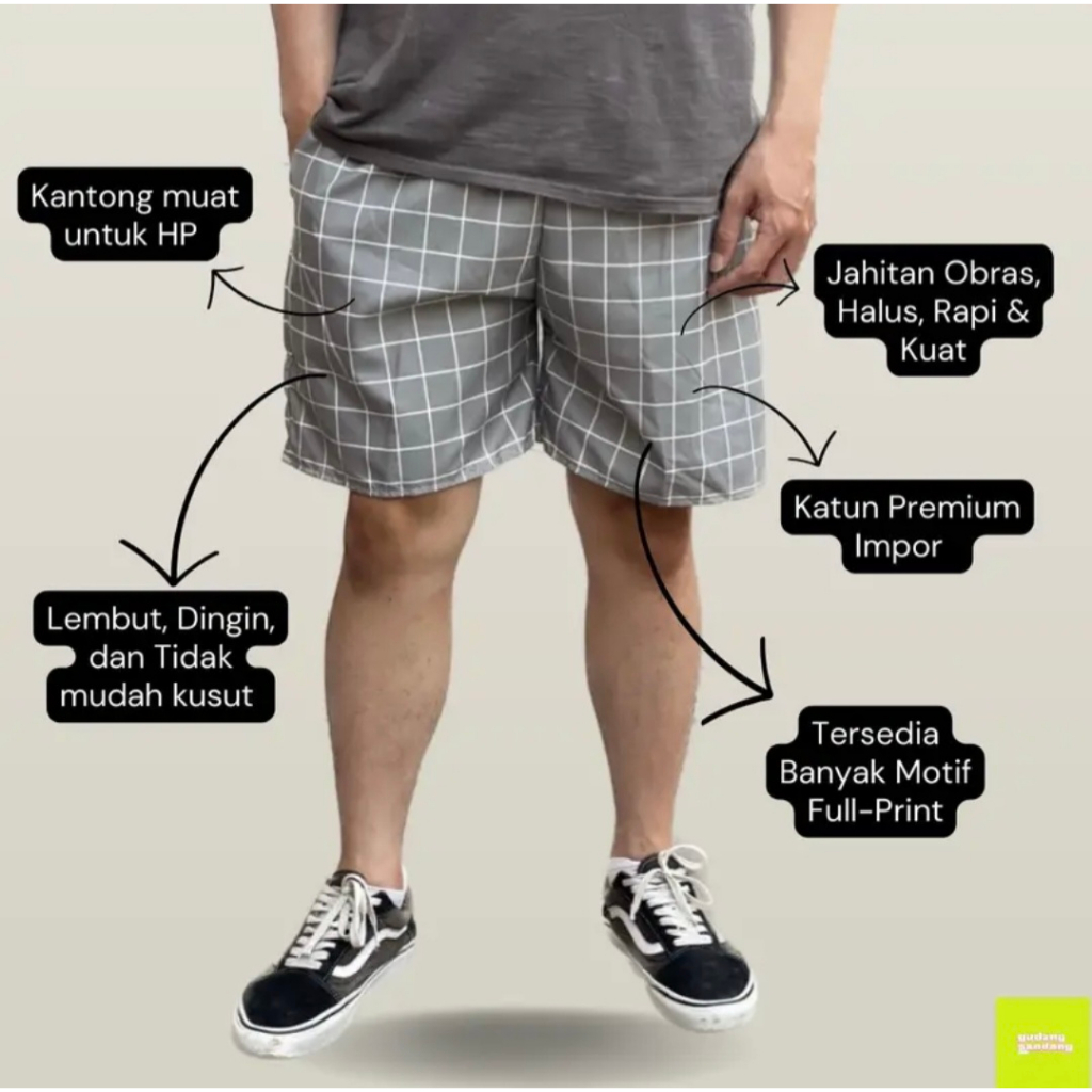 Jual Celana Pendek Boxer Square Clana Pendek Harian Kekinian Celana ...