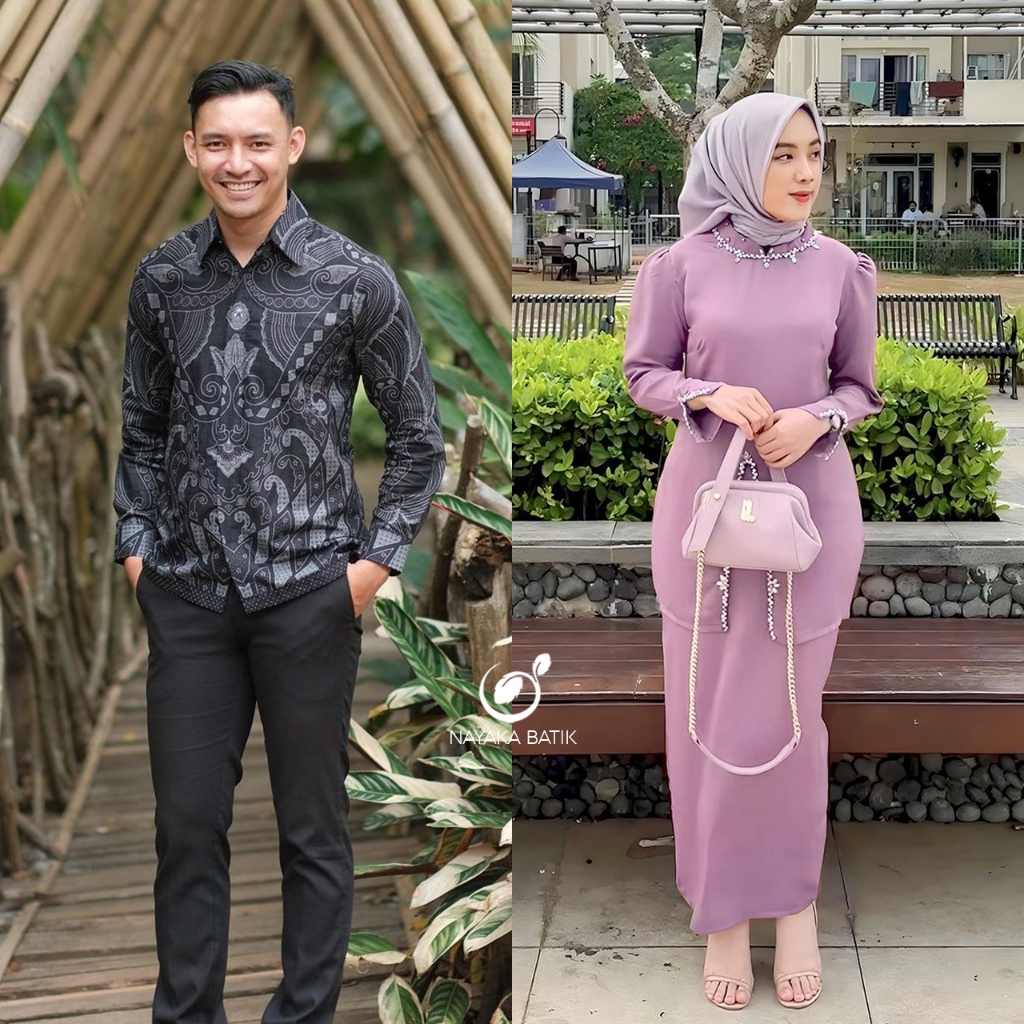 Jual New Arrival Nayaka Batik Full Furing Batik Couple Modern Hannah Set Kurung Melayu Polos