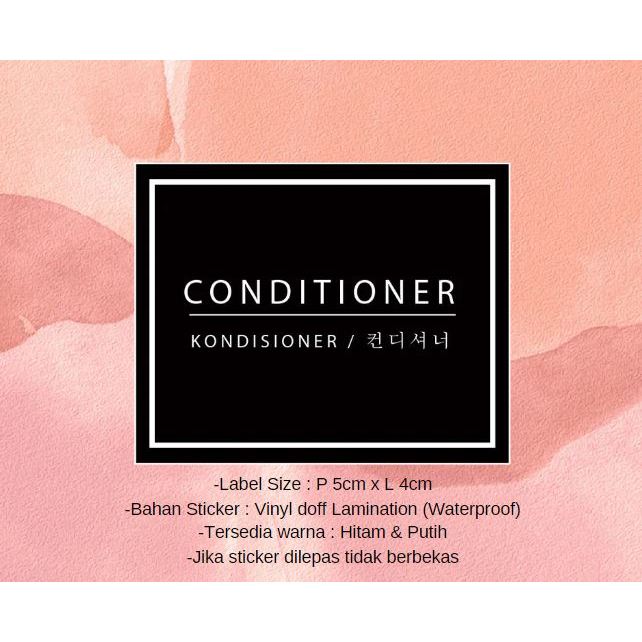 Jual Label Sticker Waterproof Conditioner 5cm x 4cm | Shopee Indonesia
