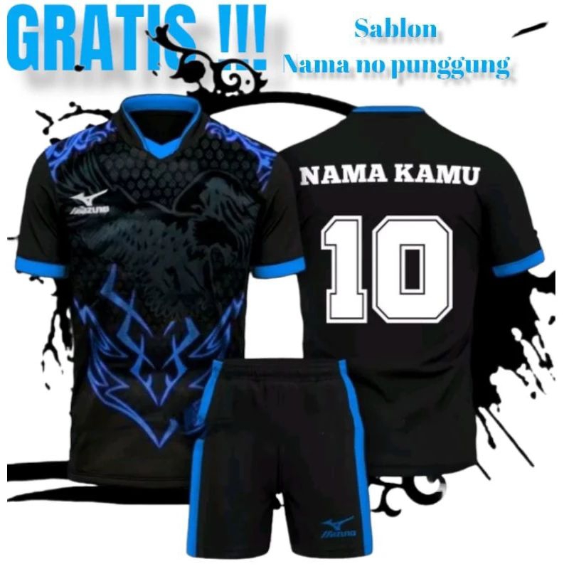 Jual Custom Nama Nomor Pungung Baju Bola Futsal Jersey Dewasa Cewek