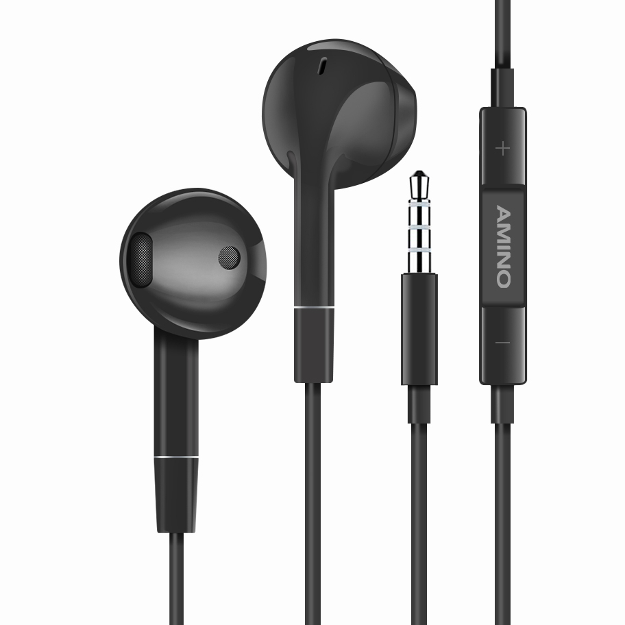 Ready Stok AMINO EP01 Headset In-Ear Wired Headset Wired Earphone With  Mic Universal Phone Plug Jack Untuk Iphone Android