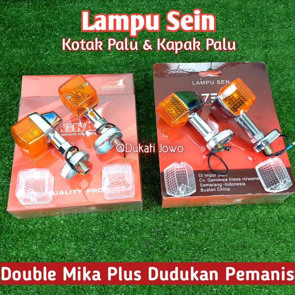 Jual Sein Riting Bulat Palu Lampu Sein Reteng Pcs Set Pemanis Dudukan Riting Chrome Mika Double