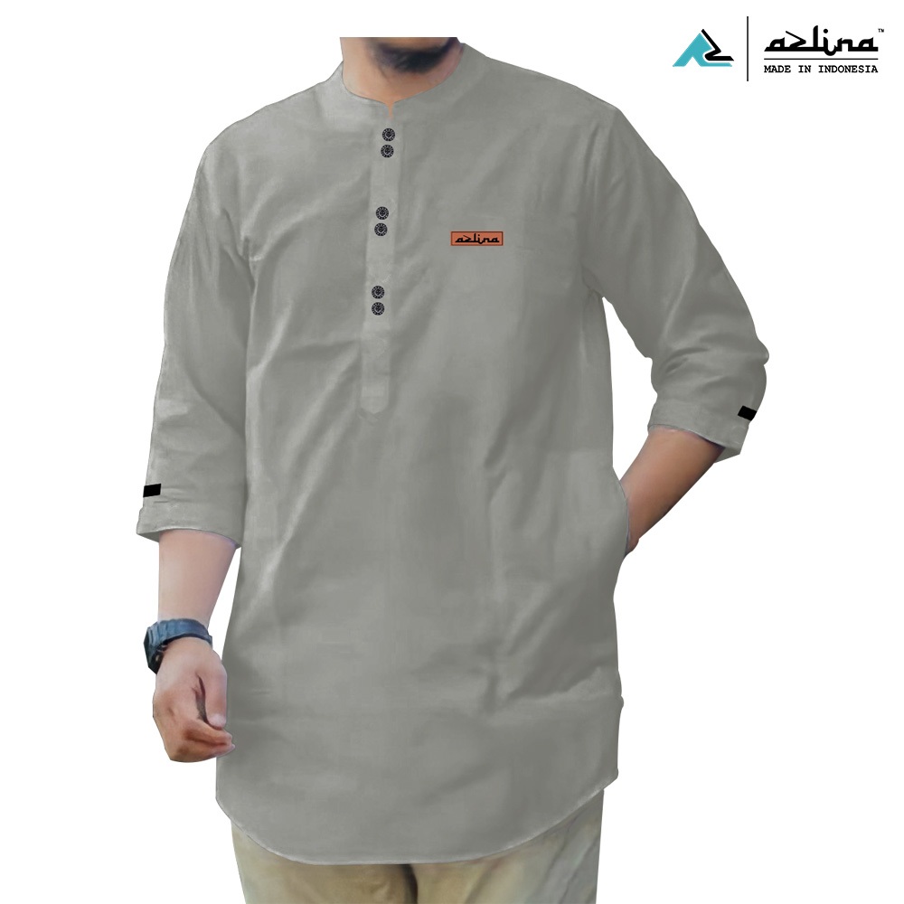 Baju Koko Muslim Pria Modern Bahan Katun Madinah Lengan 3/4 Atasan Pria Kurta Terbaru Desain Elegan