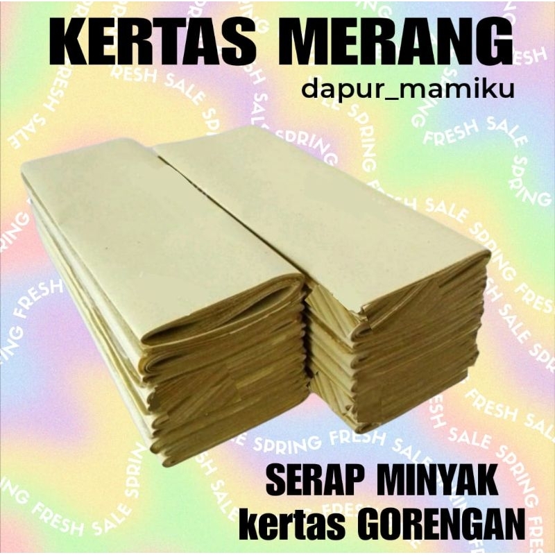 Jual DAPURMAMI KERTAS MERANG KERTAS MENYERAP MINYAK KERTAS ROTI BAKING
