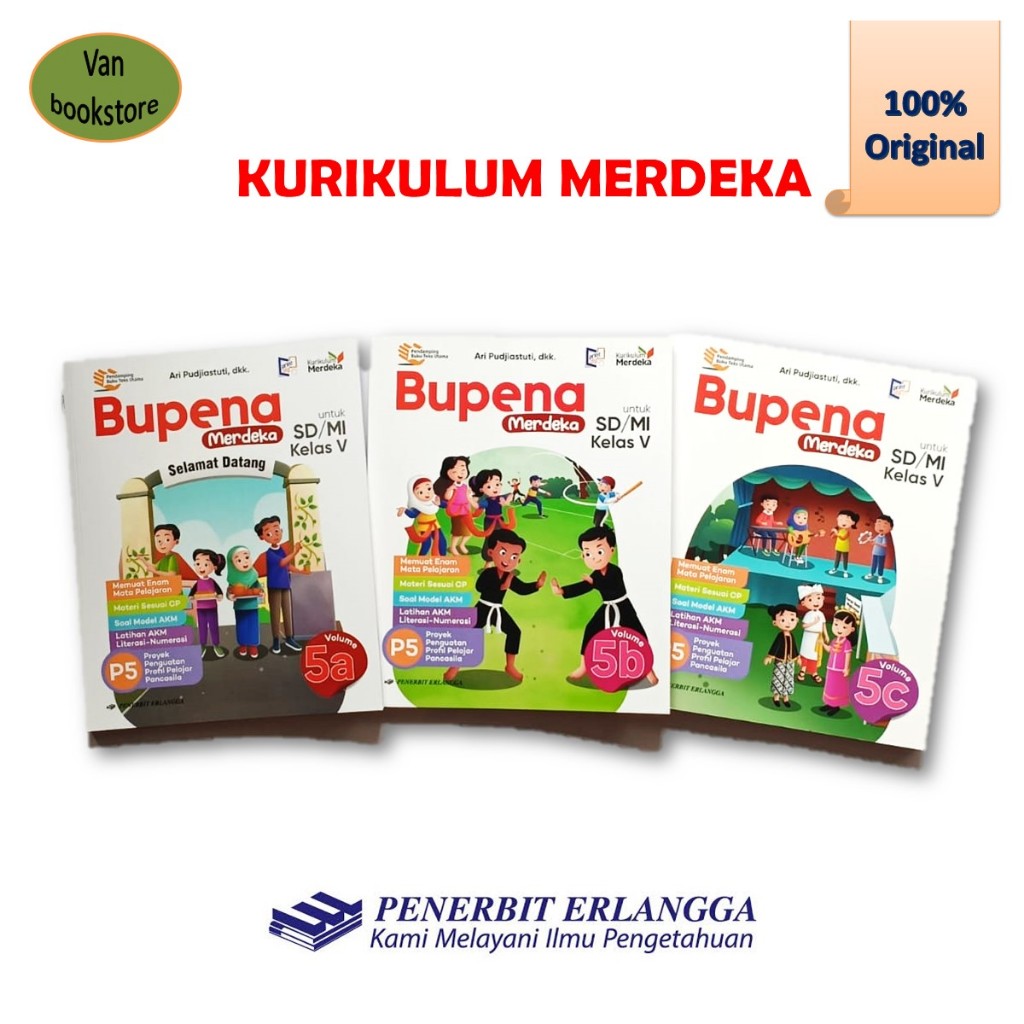 Jual Bupena SD Kelas 5 Vol A B C - Kurikulum Merdeka Bonus Kunci ...