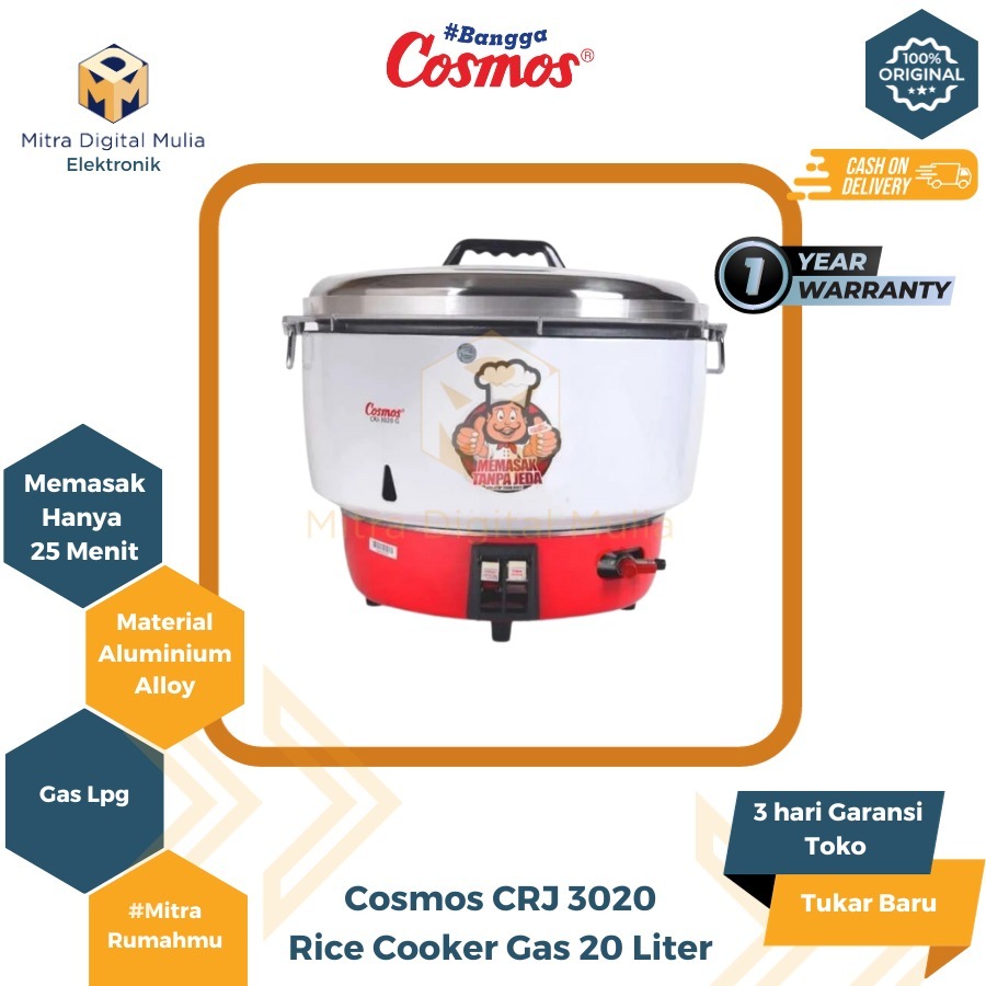 Jual Cosmos CRJ 3020 G Gas Rice Cooker Jumbo 20 Liter Shopee Indonesia