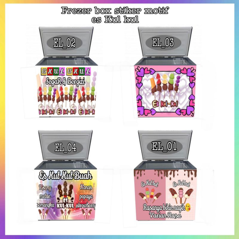 Jual Stiker frezer bos motif es Kul kul | Shopee Indonesia