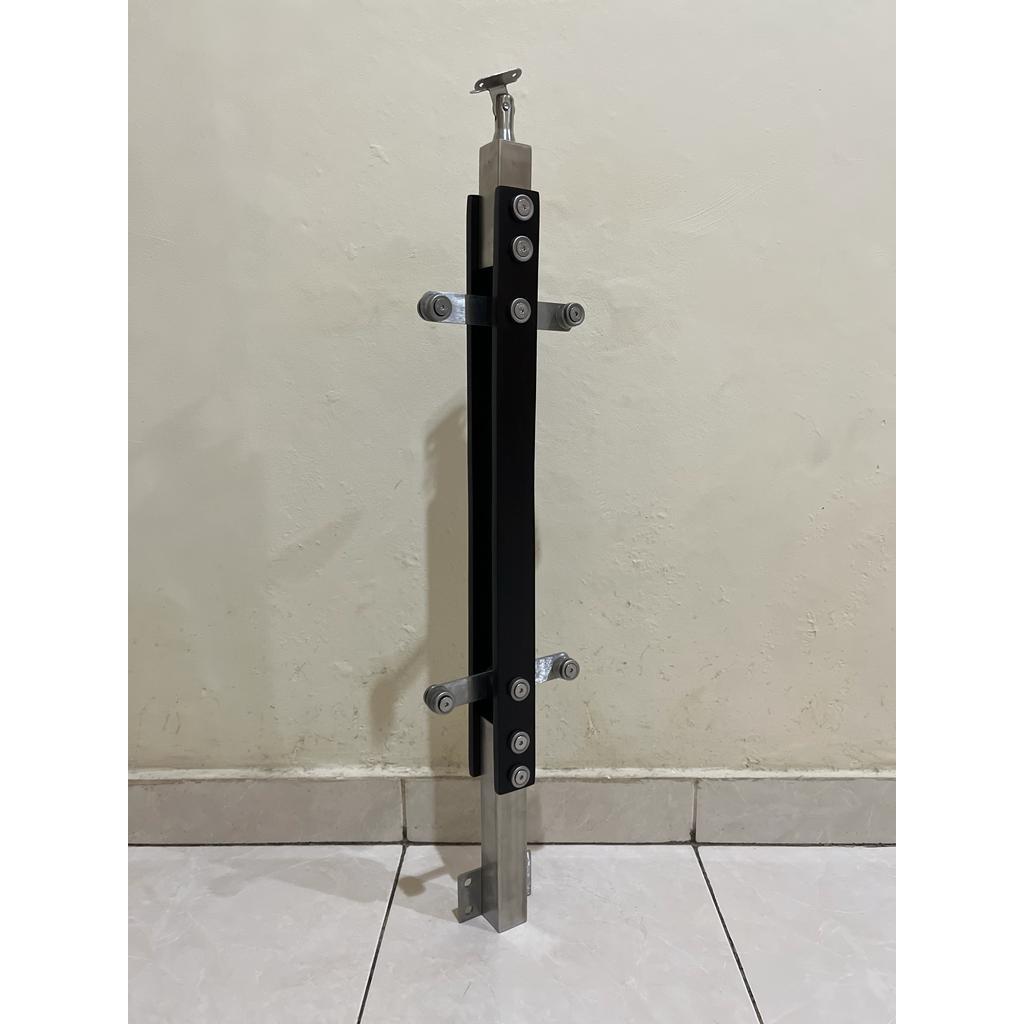 Jual Tiang Railing Tangga Stainless + Kayu G-16 SUS 201 Kilap Tapak ...