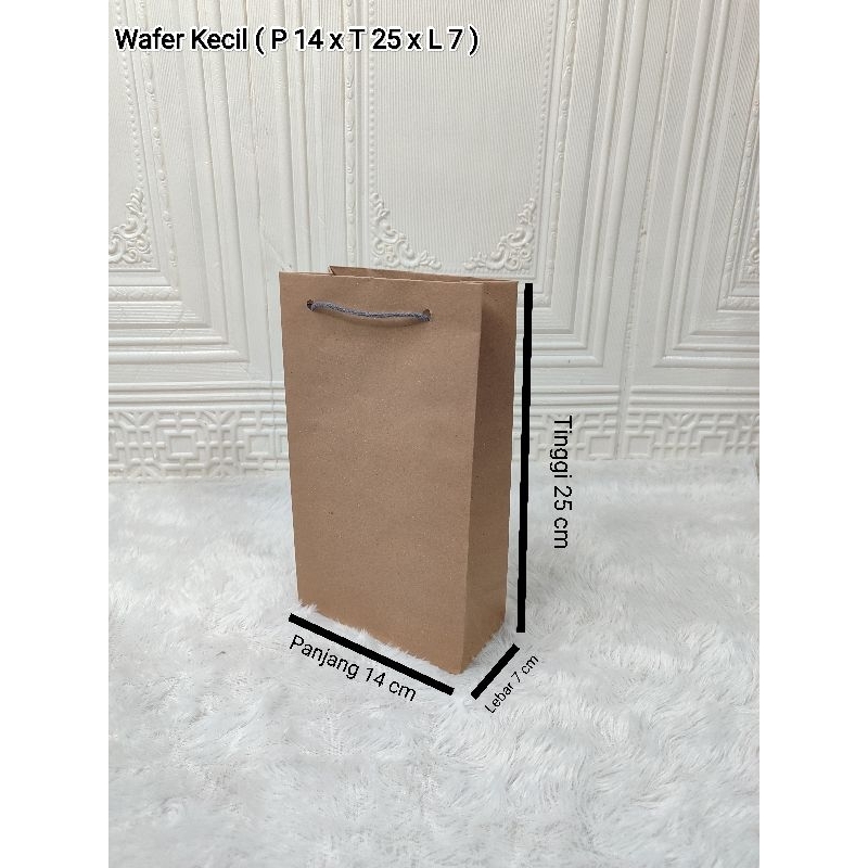 Jual Paper Bag Wafer Dan Minuman Paper Bag Kraft Coklat Tas Hajatan