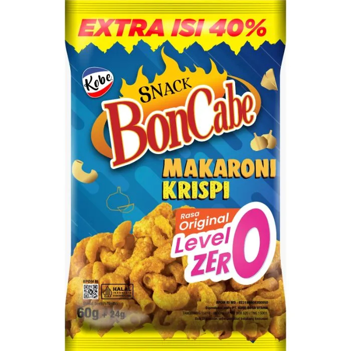 Jual Kobe BonCabe Snack Makaroni Krispi Rasa Original Level Zero 60gram ...