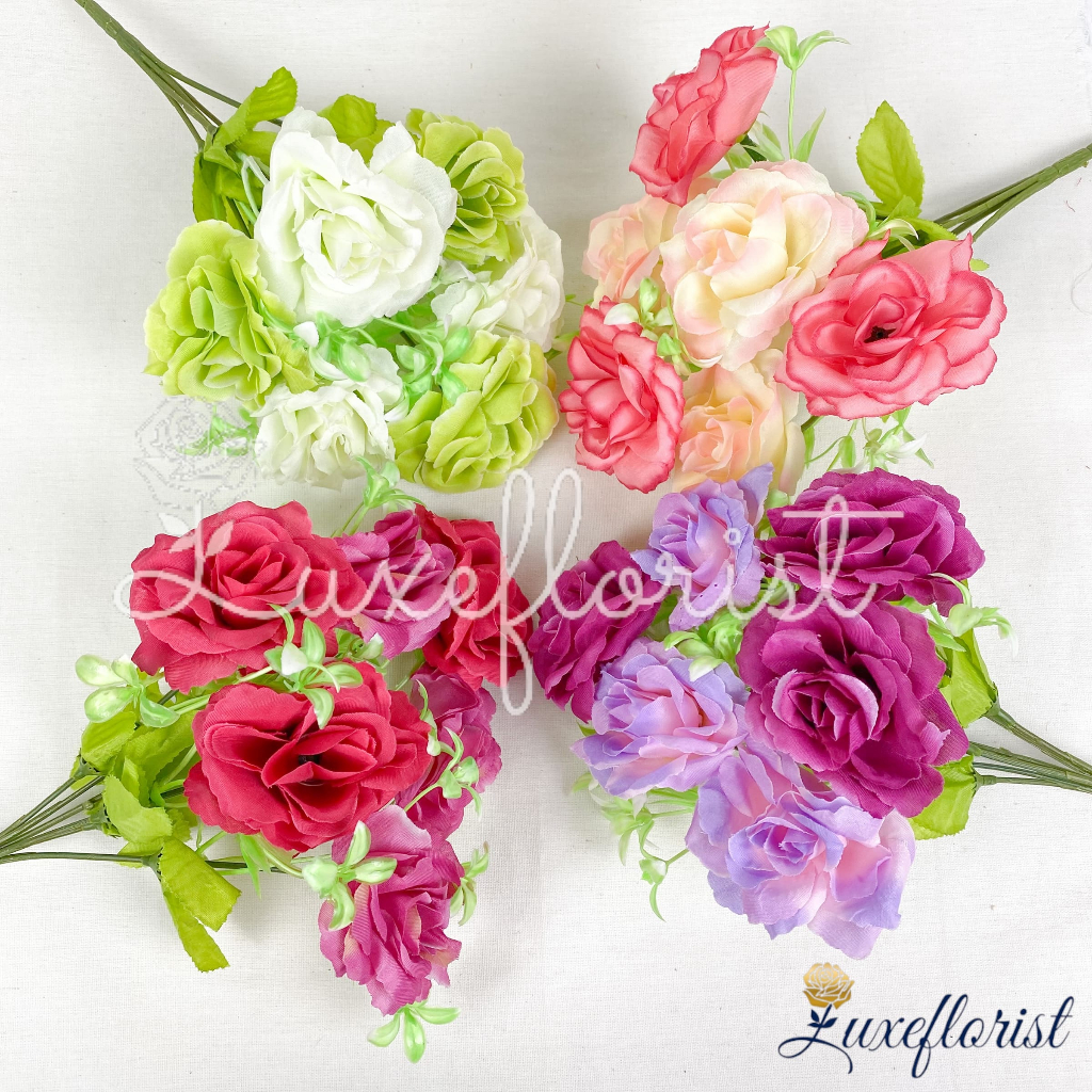 Jual COD Bunga Mawar Rose Beauty Buatan dengan Bahan Sutra untuk Hiasan ...