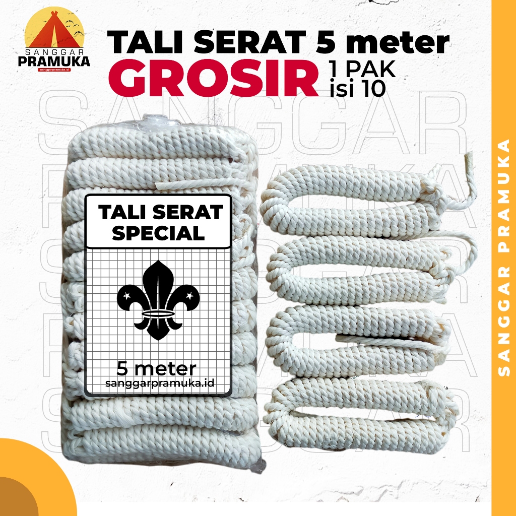 Jual Pak Tali Serat Tekuk Meter Tali Serat Praamuka Tali Pramuka Tali Pramuka Serat