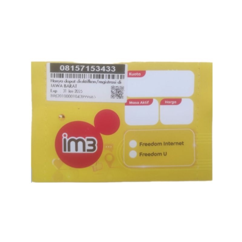 Jual PERDANA IM3 EXPAYER JUNI 2025 | Shopee Indonesia