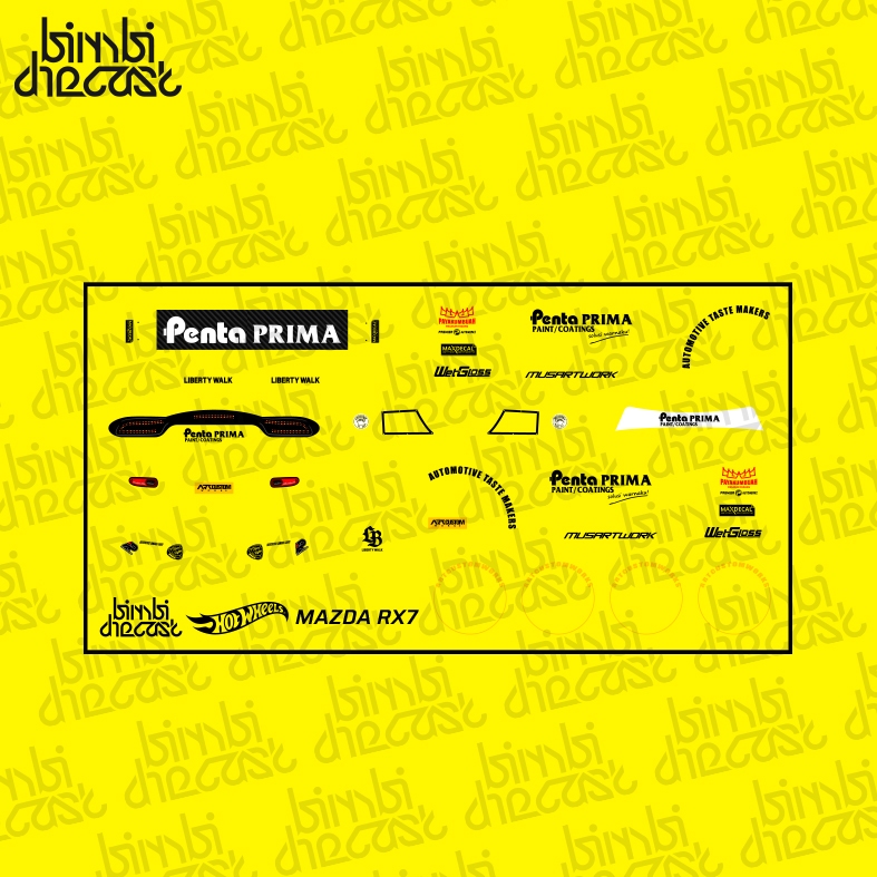 Jual Decal Hotwheels Mazda RX 7 LBWK Arif Muhammad | Shopee Indonesia