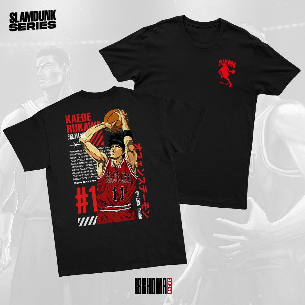Jual SLAM DUNK Kaos Slam Dunk Anime Series 10 Baju Atasan T