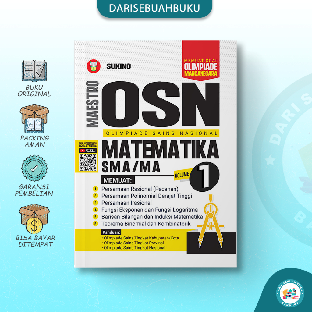 Jual Buku Maestro Osn Matematika Smama Volume 1 Sukino Buku Latihan Soal And Pembahasan 0513