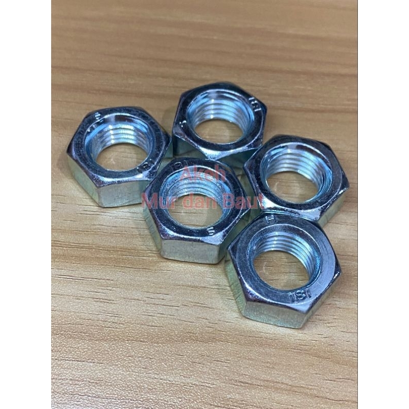 Jual Mur Besi Putih M16 / Mur Hex Nut M16 | Shopee Indonesia