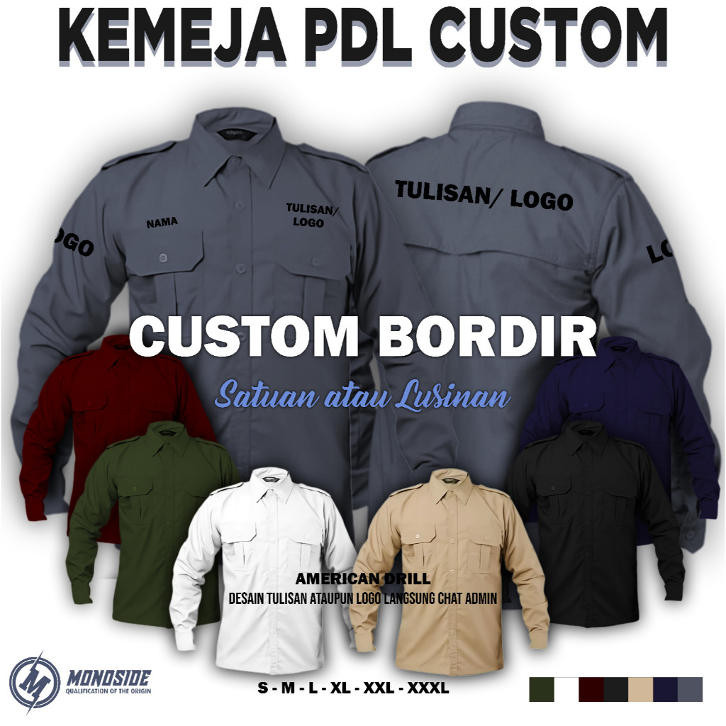 Jual KEMEJA PDL PDH / KEMEJA KANTOR / KEMEJA LAPANGAN / KEMEJA PDL ...