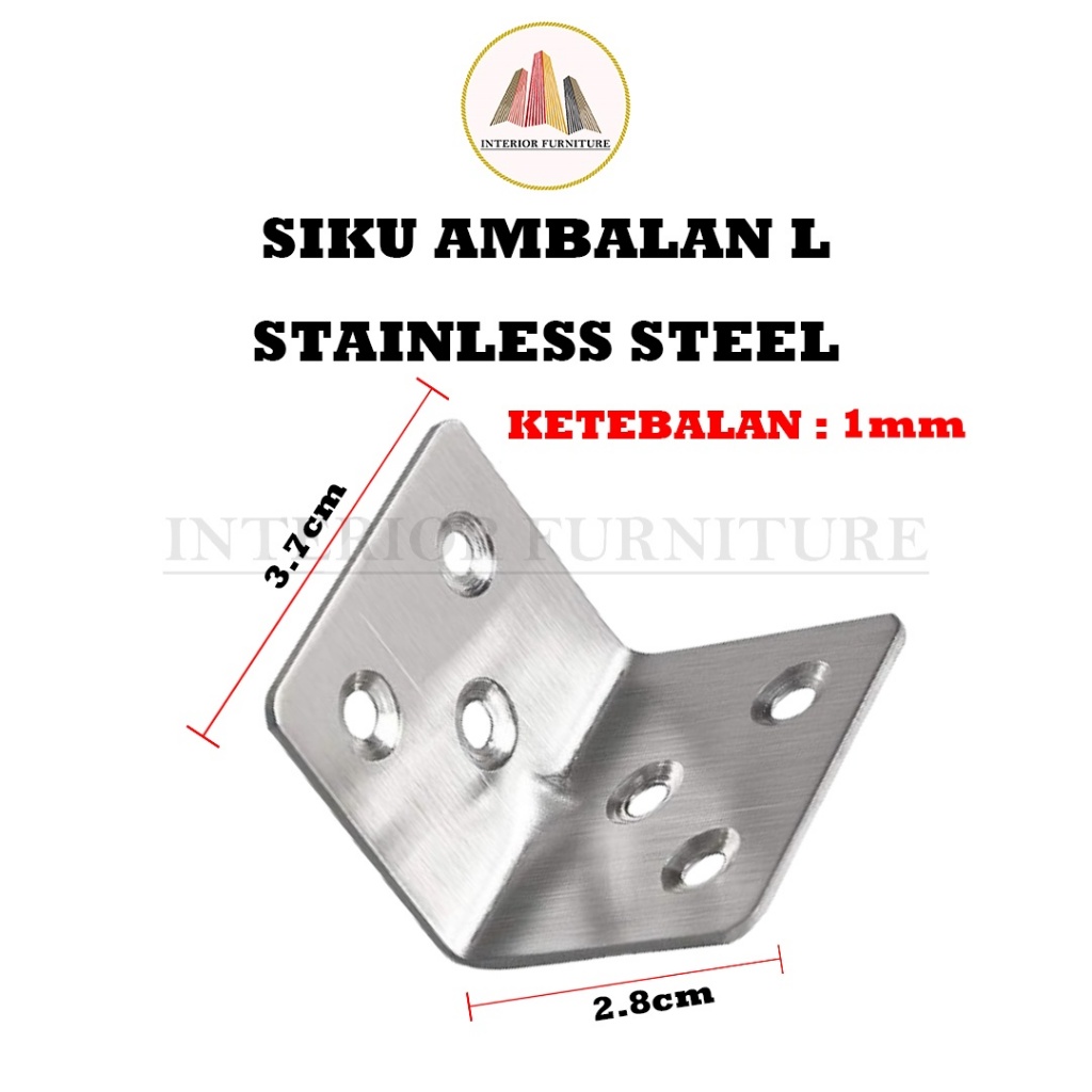 Jual Siku Rak Verseng 2,8 cm x 3,7 cm / Plat Siku L Besi (Penyangga ...
