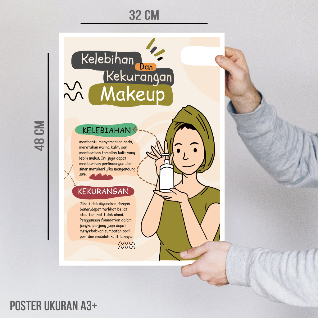 Jual Poster Kesehatan Merawat kulit wajah Ukuran A3plus | Shopee Indonesia