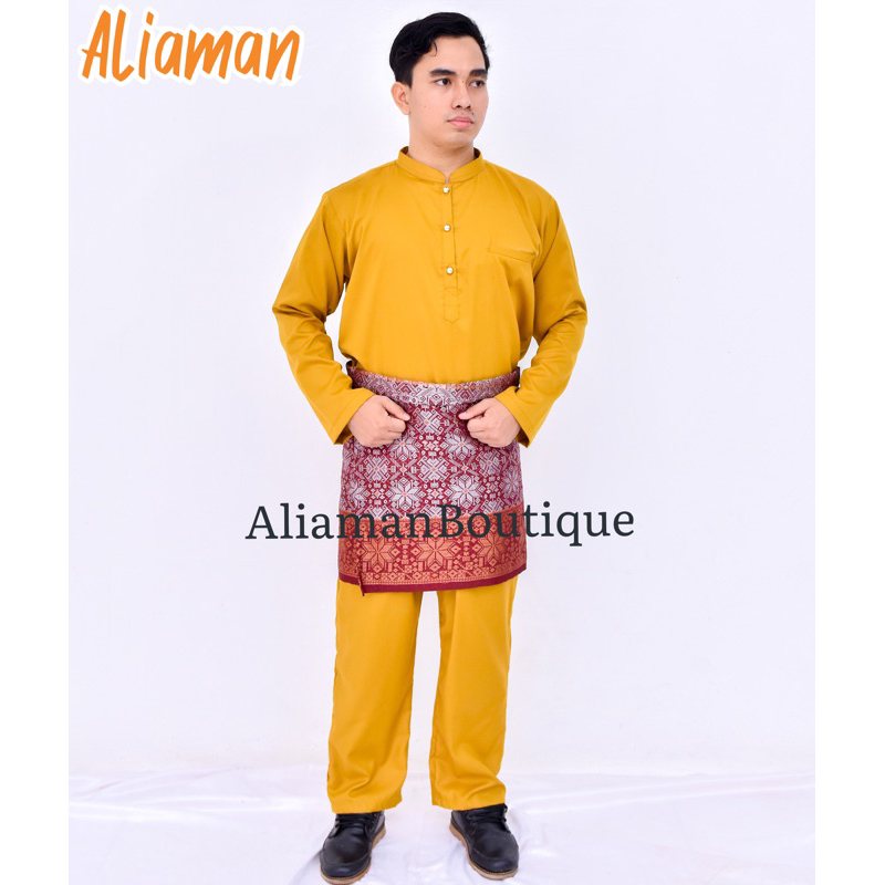 Jual Baju Setelan Kurung Melayu Pria Teluk Belanga Cekak Musang Pakaian Adat Melayu Shopee 