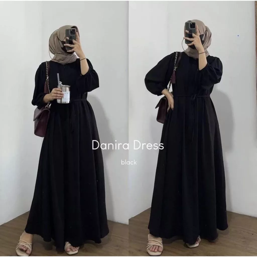 DANIRA Dress Gamis Crinkle Airflow tampilan depan