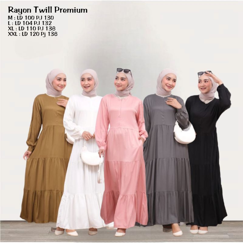 Jual Rayon twill inara dress model terbaru sisil dress kancing busui ...