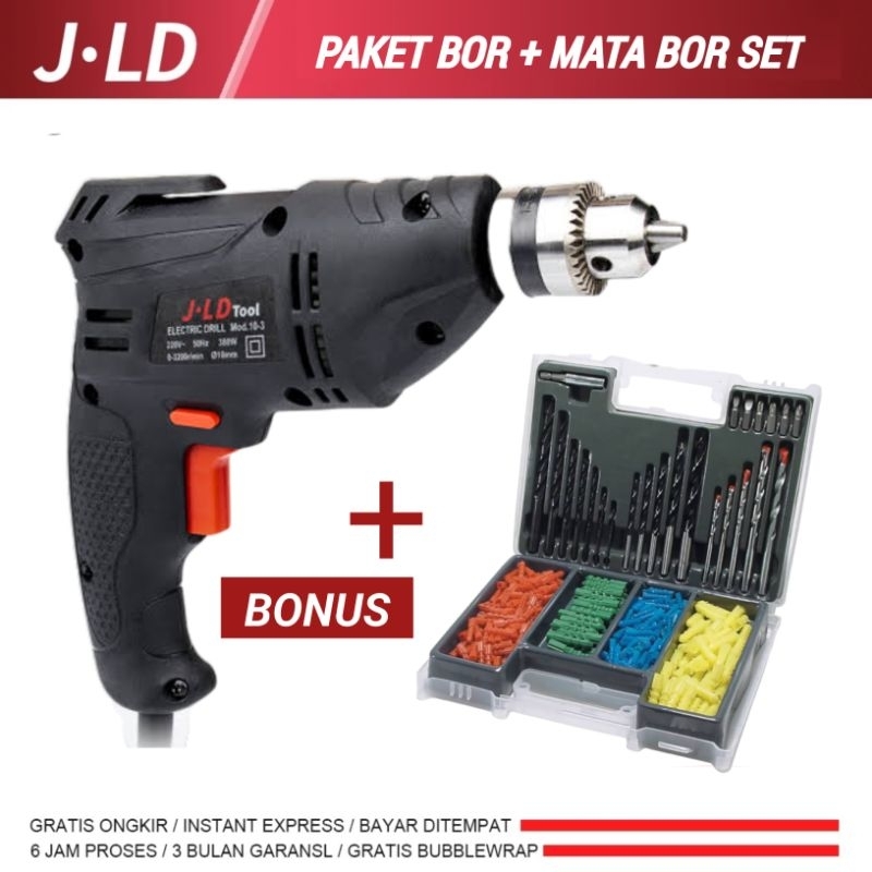 Jual Mesin Bor Listrik Mm Jld Tool Bonus Mata Bor Set Obeng Lengkap Pcs Shopee Indonesia