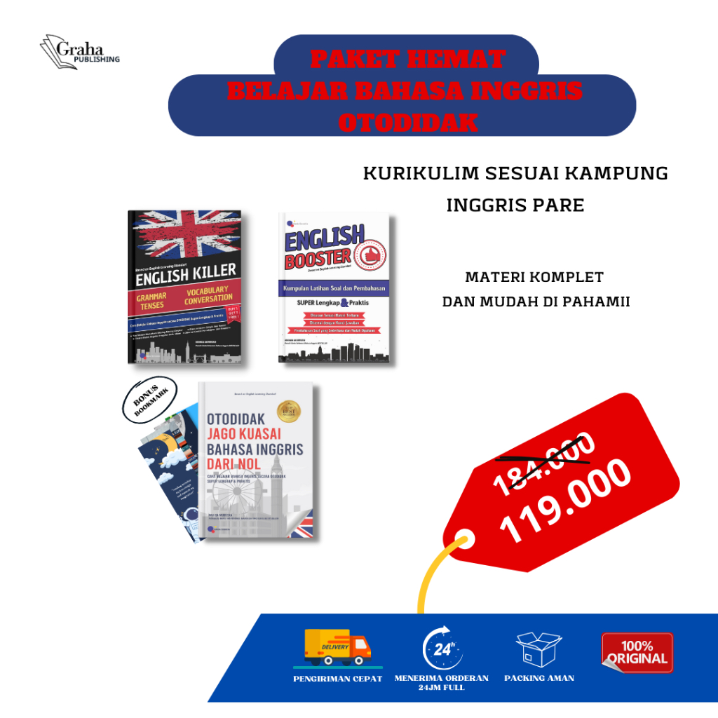 Jual PAKET HEMAT OTODIDAK BELAJAR BAHASA INGGRIS | BUKU BELAJAR BAHASA