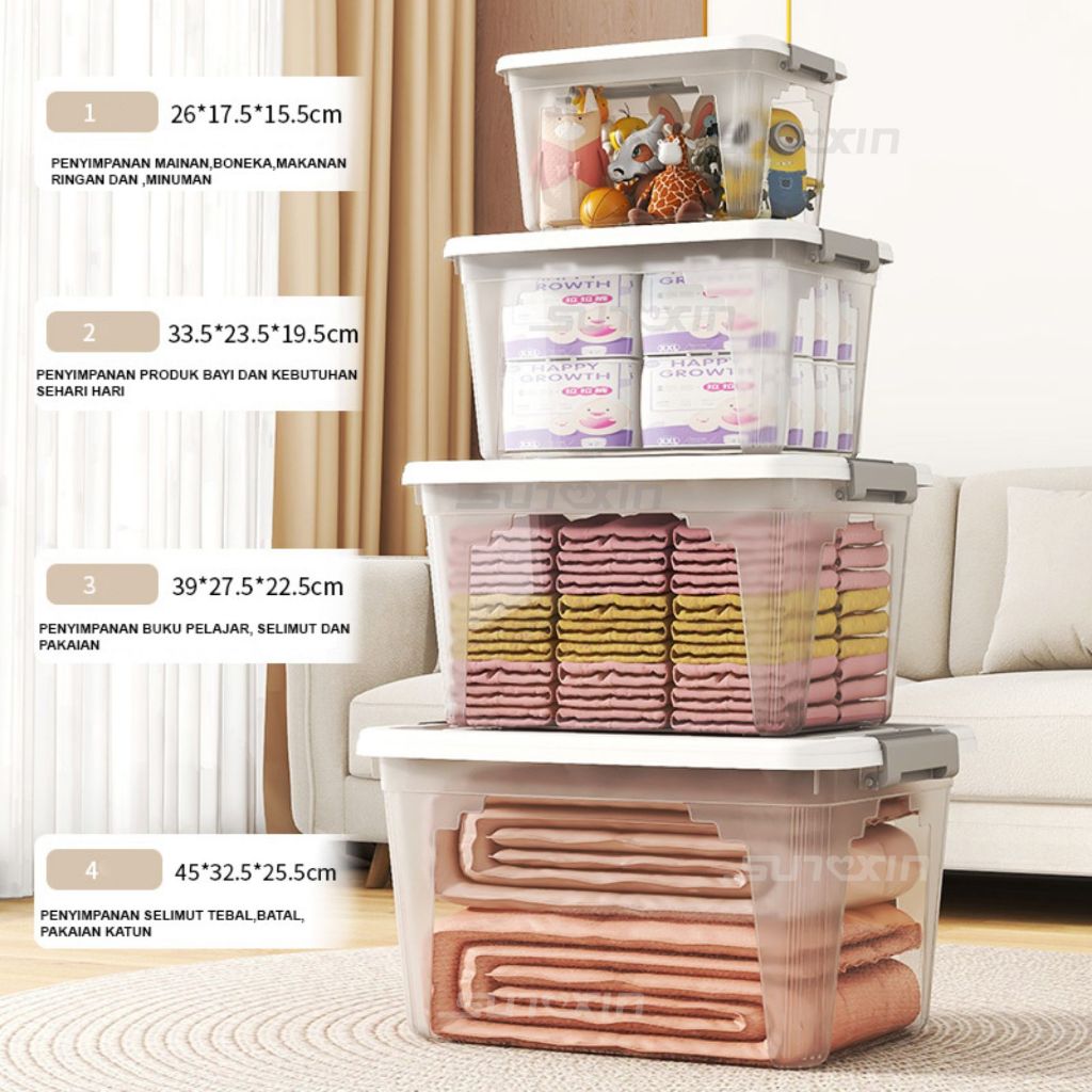 Jual SX(SBY Container Box Storage Organizer Box D01/ Tempat Penyimpanan ...