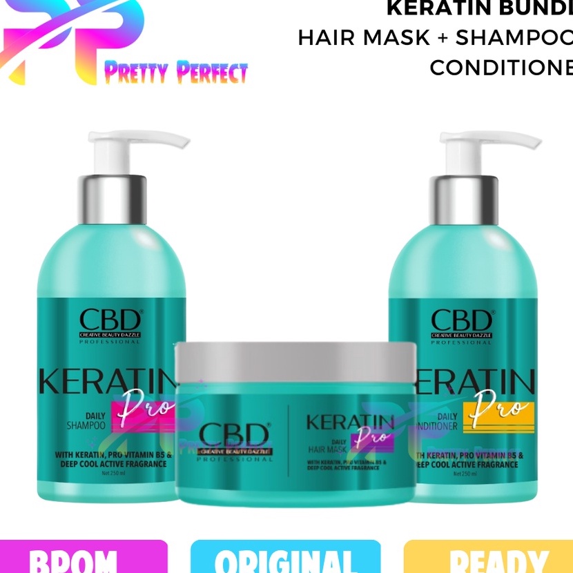 Jual TREND RODUCT CBD Keratin Pro Paket 3 In 1 Hair Mask + Shampoo ...