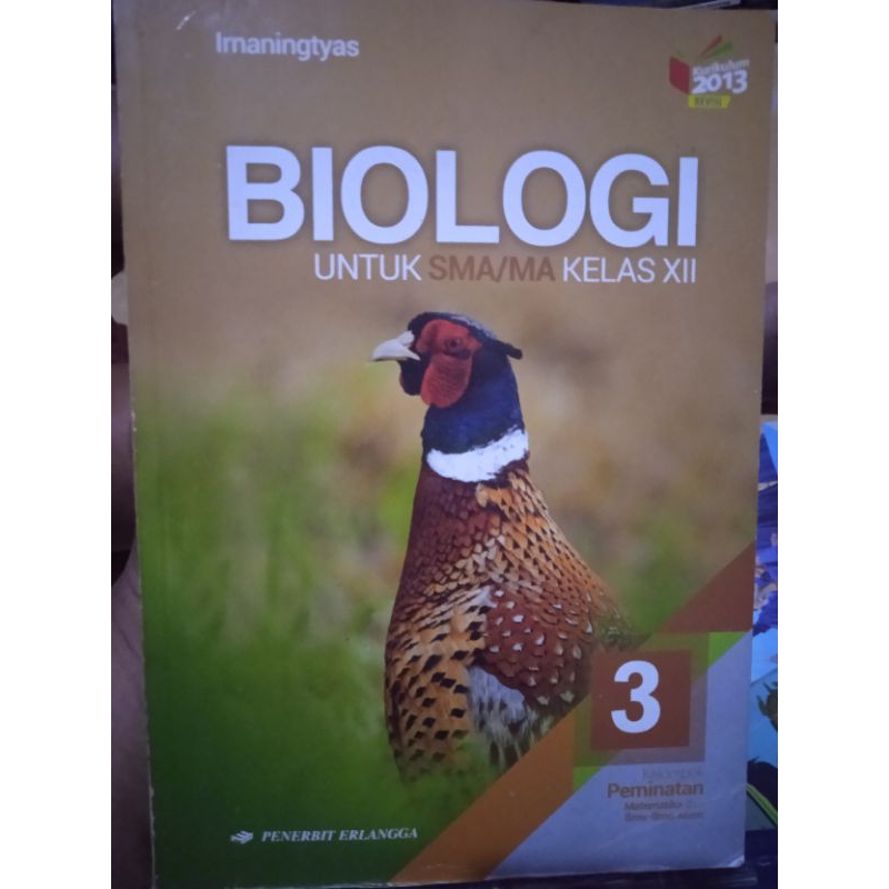 Jual Buku Bekas Original BIOLOGI KELAS 3 SMA K13 ERLANGGA EDISI REVISI ...