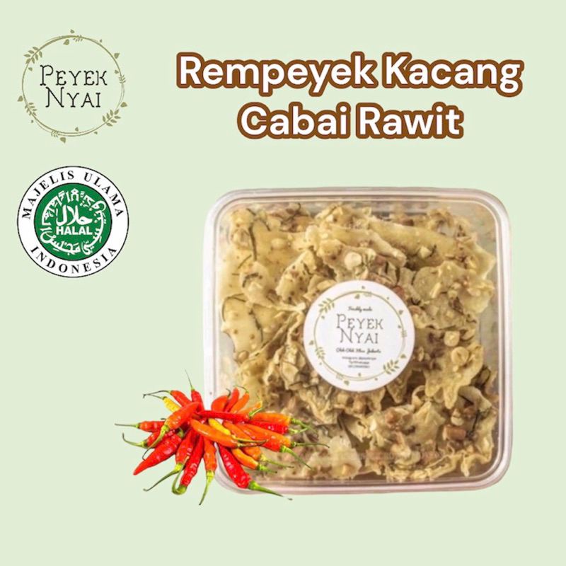 Jual Peyek Nyai Rempeyek Kacang Cabai Rawit Large Toples Kotak Shopee Indonesia