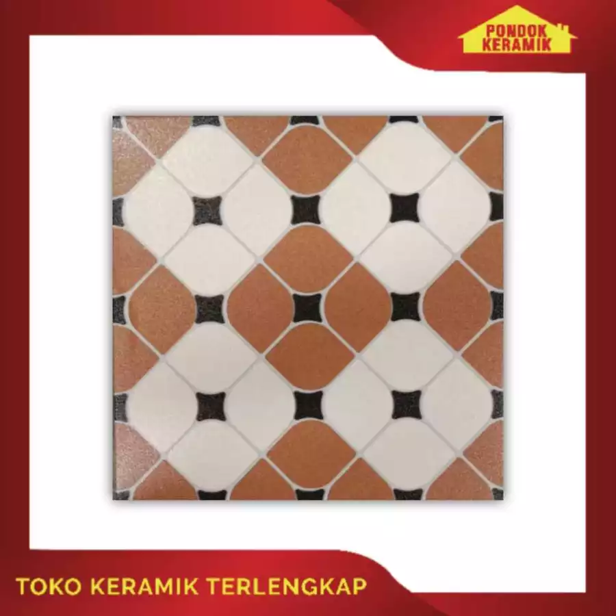 Keramik Lantai Avignon 50x50 Nagoya Brown / Keramik Dekoratif