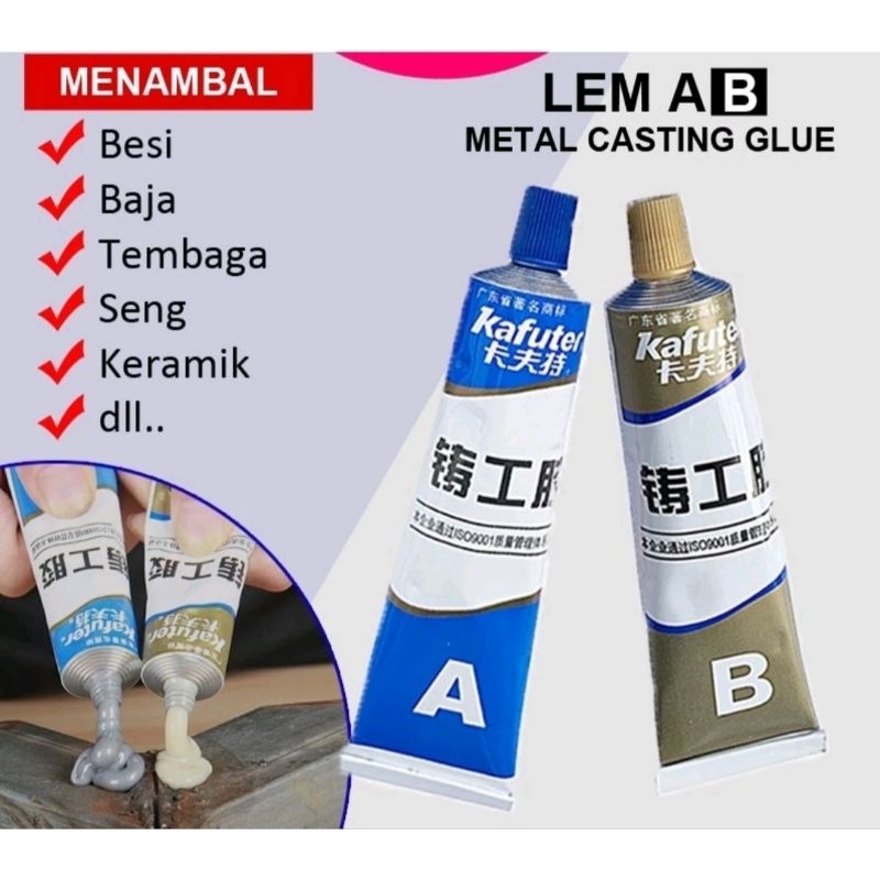 Jual Lem Besi Lem Ab Epoxy Kuat Metal Casting Glue Penambal Besi