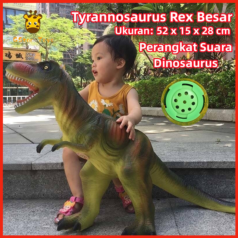 Jual Gstar Mainan Squishy Tyrannosaurus Rex Besar, Suara Dinosaurus ...