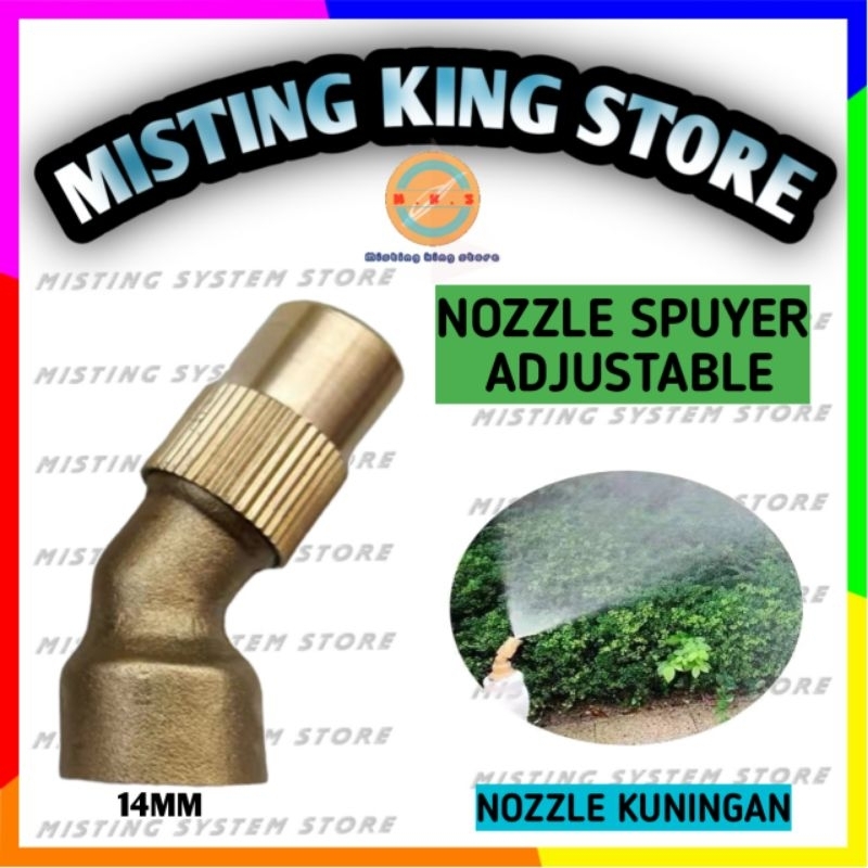 Jual NOZZLE SPRAYER KUNINGAN LURUS BENGKOK 1 LUBANG HEAD SPRAY NOZLE ...