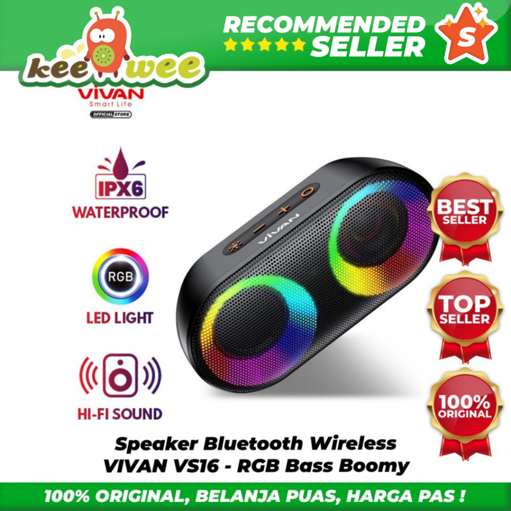 Jual Speaker Bluetooth Wireless VIVAN VS16 RGB Bass Boomy Shopee