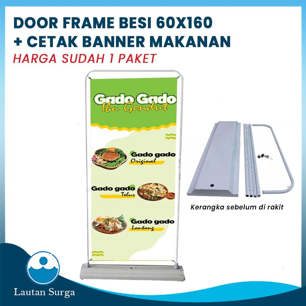 Jual (PAKET Standing Door Frame Water Besi) Cetak Standing Banner Door ...