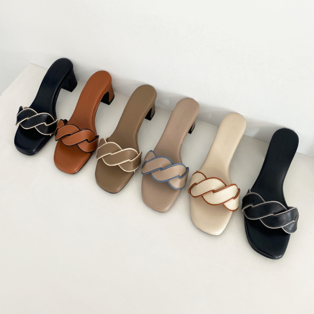 Jual Nakedsol Dory Heels Twotone Cm Tan Black Black Tan Black Oat Latte Ocean Oat Tan