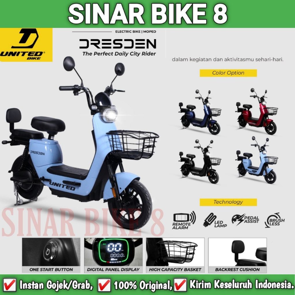 Jual Sepeda Listrik United Dresden Watt Electric E Bike Shopee Indonesia