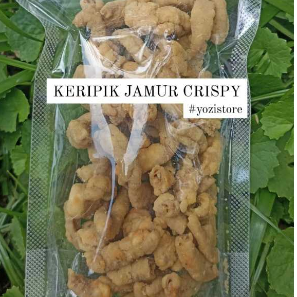 Jual Keripik Jamur Tiram Crispy Kriuk Renyah Jamur Krispi Murdas Original Home Made Kemasan