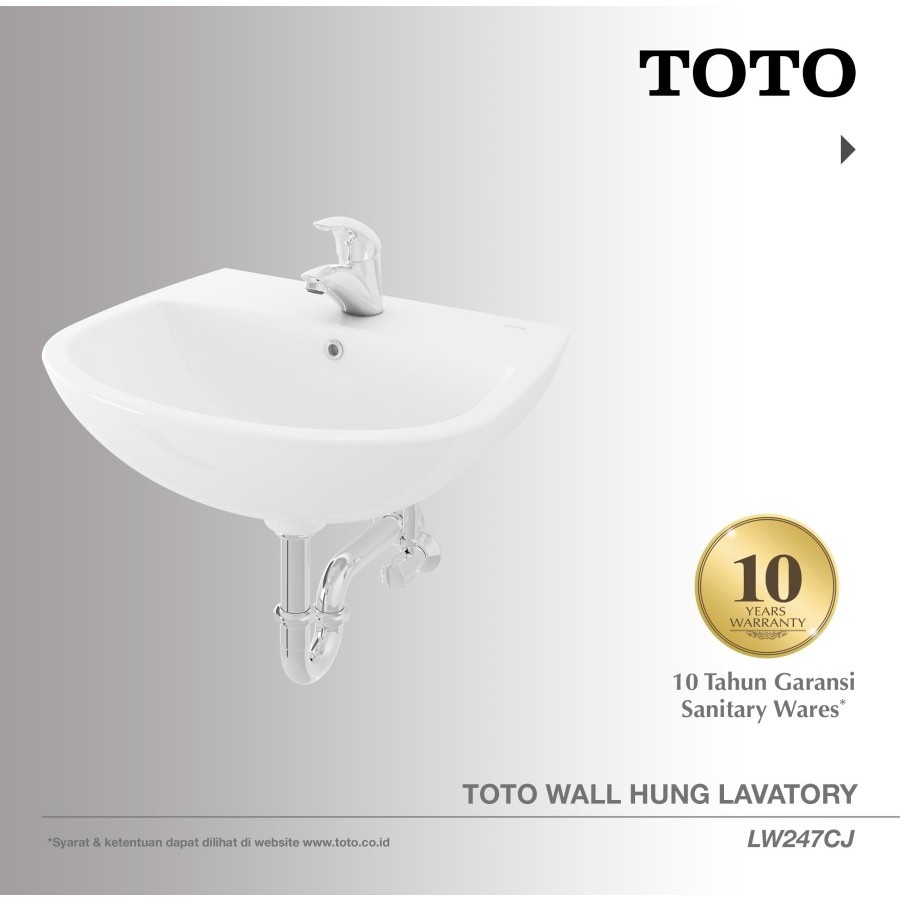 Jual TOTO Wall Hung Lavatory 1 Tap Hole Wastafel LW247CJ Shopee   Id 11134207 7r98u Lo6d0mlk28sc14