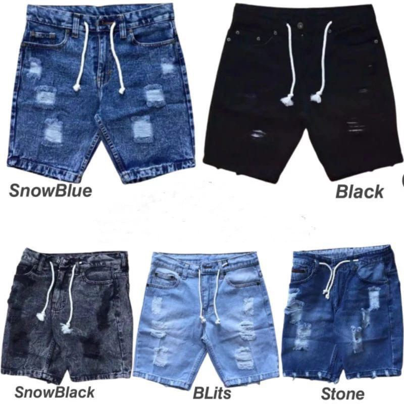 Jual Bikers Rider Ripped Celana Jeans Pria Sobek Lutut Ripped Jeans Celana Panjang Snow Pria